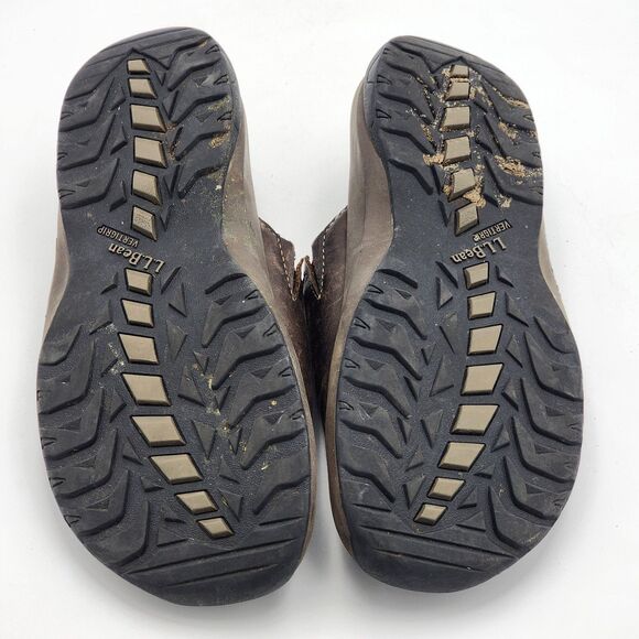 LL Bean Vintage Leather Vertigrip Slide Slip On Sandals Brown Men\'s Size 11 main image 8